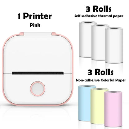 Portable Mini Wireless Thermal Pocket Printer Self-adhesive Stickers - Empire P.E