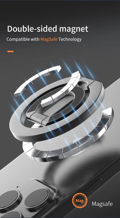 For MagSafe Double Sided Magnetic Phone Ring Holder Portable Folding Cellphones Stand Phone Accessories Support Bracket Grip Tok - Empire P.E