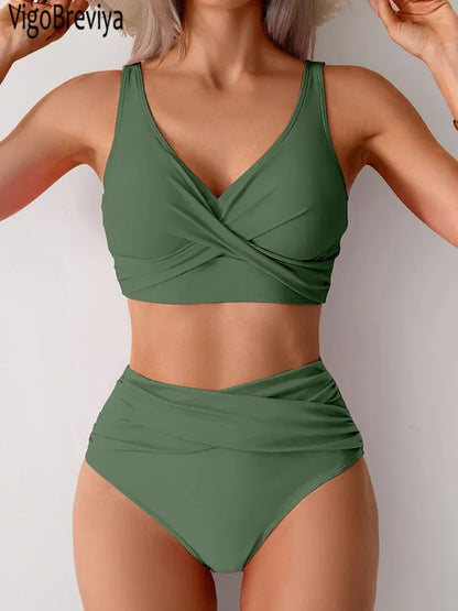 VigoBreviya 2025 Sexy Solid Strapped Swimwear