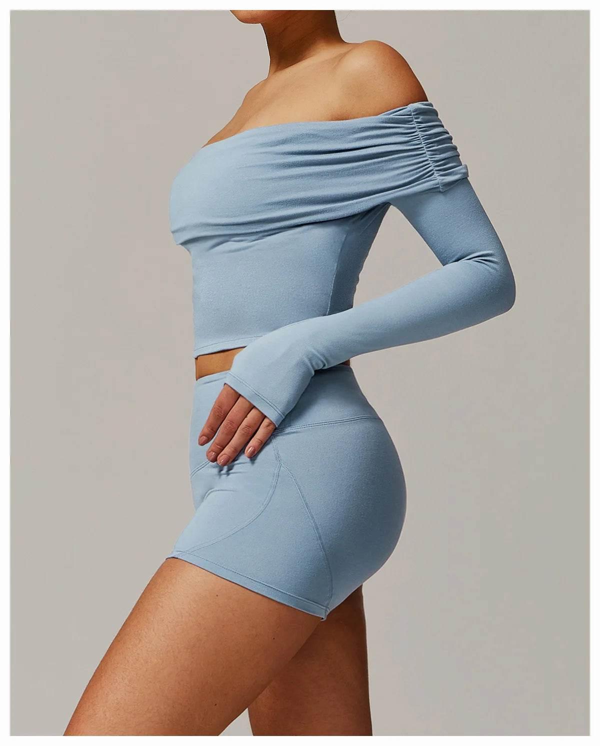 Sexy Yoga Long Sleeve Slim Fit Fitness Yoga Shirts Crop Top Women's Quick-drying Sport Tops Running Workout Women Gym Clothing - Empire P.E