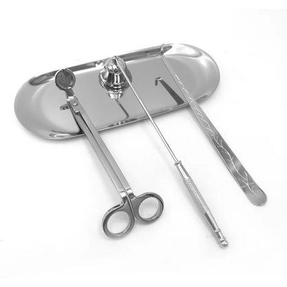 4Pcs/set Candle Wick Trimmer Scissors Extinguisher Hooks Candle Accessories