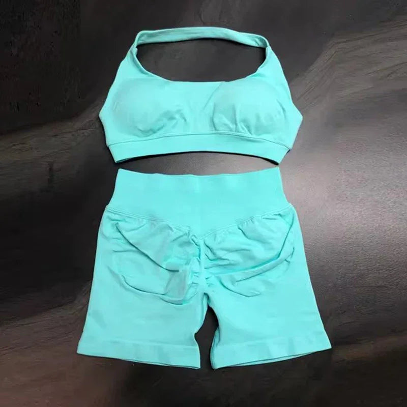 Sports Shorts Set 2 Pieces Seamless Yoga Set - Empire P.E