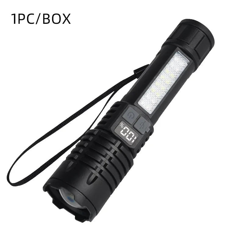 Portable Rechargeable High Power LED Flashlights With Display Screen - Empire P.E