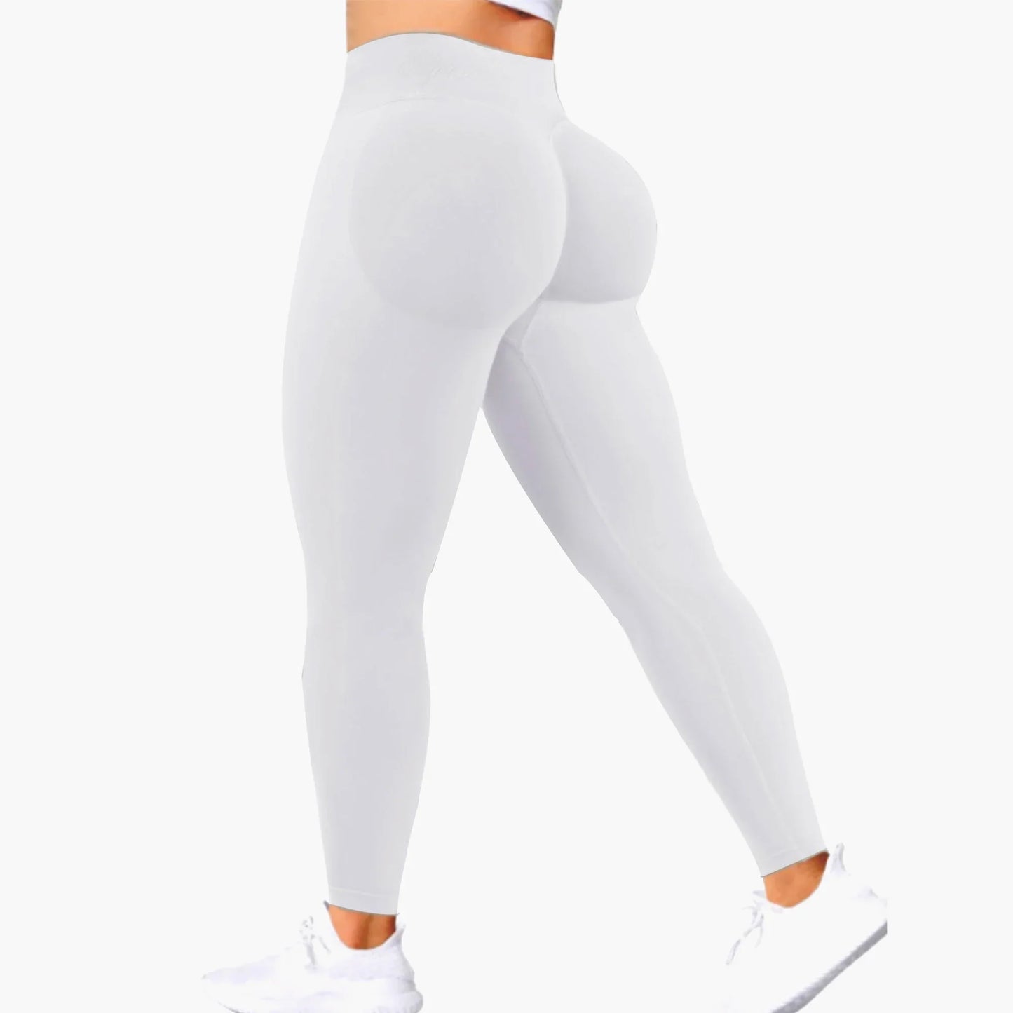 Seamless Women Solid Waist Yoga Pants - Empire P.E