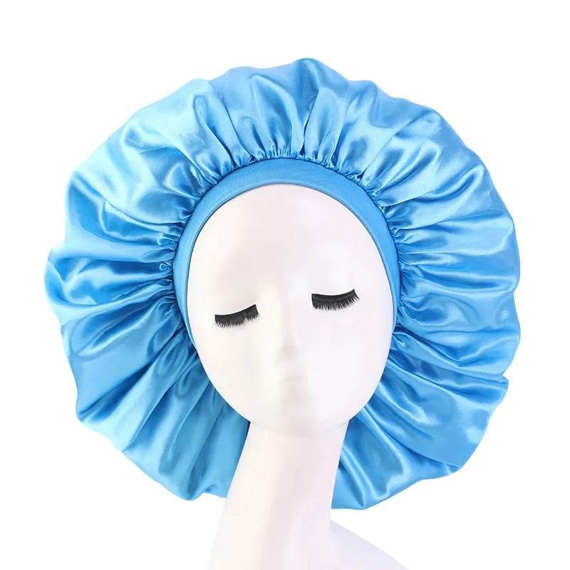 Women Oversized Silky Hair Bonnet Solid Color - Empire P.E