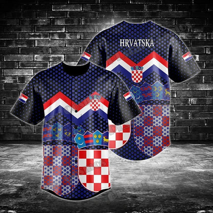 Argentina/Panama/Scotland Flag & Coat Of Arms 3D Printed Fashion Men's Baseball Shirt Street Unisex Adult Baseball Jersey KZ07 - Empire P.E
