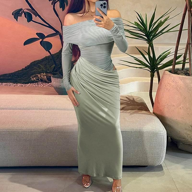 Sexy Light Mesh Solid Color Transparent Dress - Empire P.E