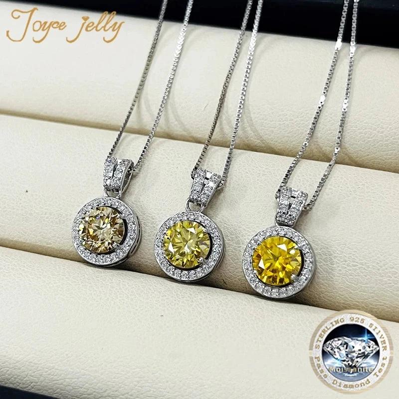 2ct total Moissanite Jewelry Set Sterling Silver 925 Necklace Earrings - Empire P.E
