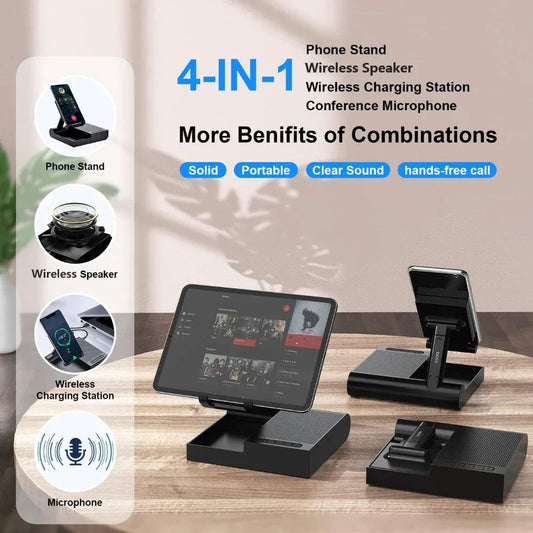 DOSS Wireless Bluetooth Speaker Cell Phone Stand 15W Wireless Charger