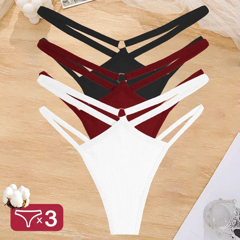3PCS/Set Cotton Panties for Women Hollow Out - Empire P.E