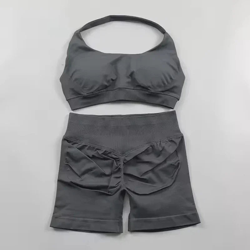 Sports Shorts Set 2 Pieces Seamless Yoga Set - Empire P.E