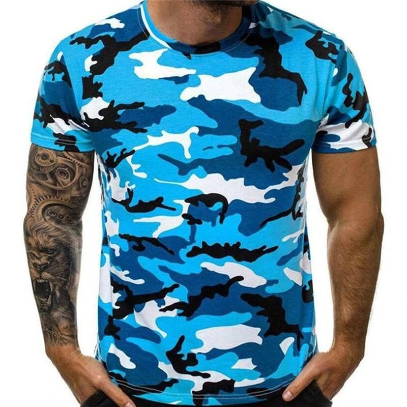 Camouflage 3D Printed Pattern T-Shirt Short Sleeve Men's Clothing For Summer T Shirts Comfortable Top Outdoor Sportwear - Empire P.E