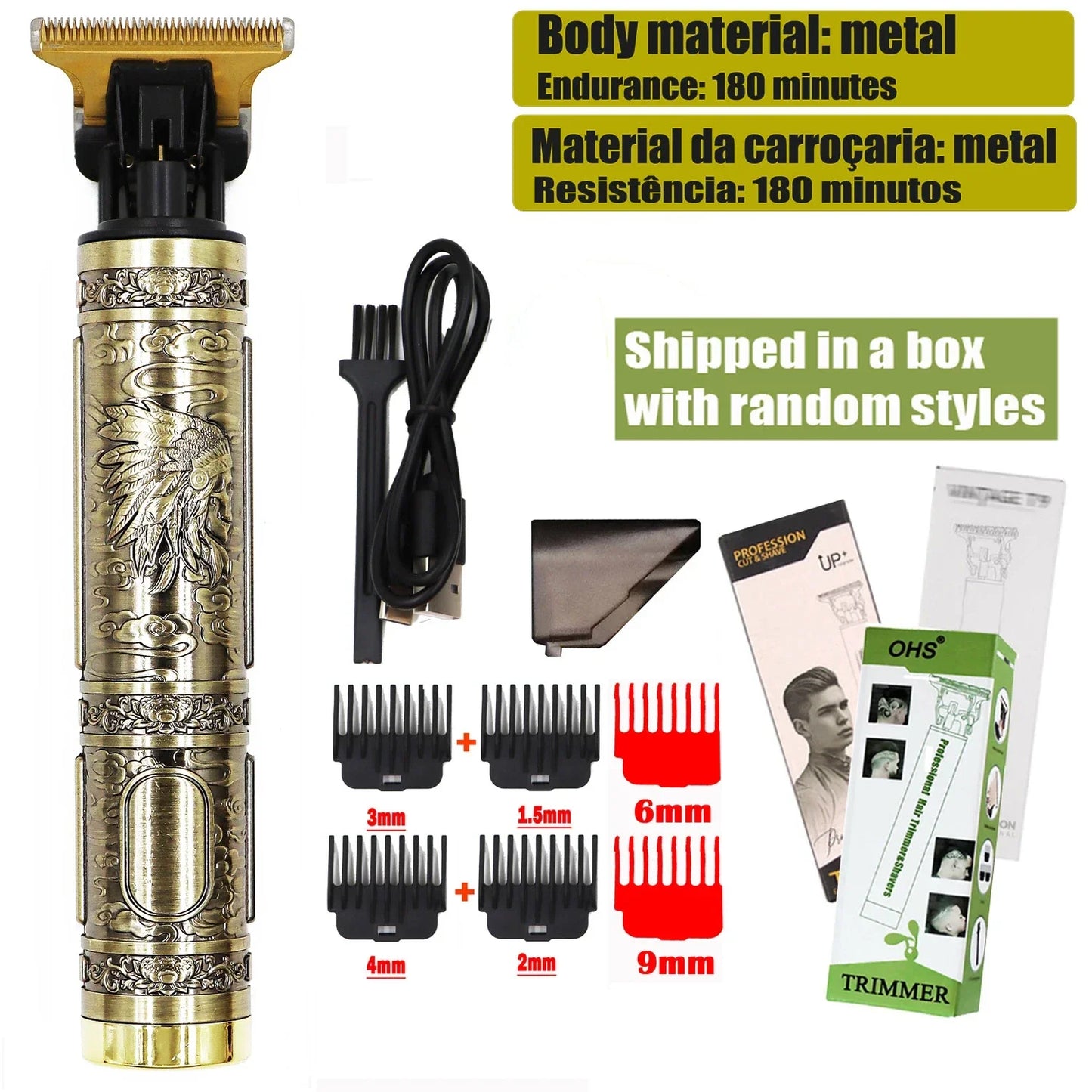 Vintage T9 Hair Clipper Beard Shaving Body Hair Trimmer Clippers - Empire P.E