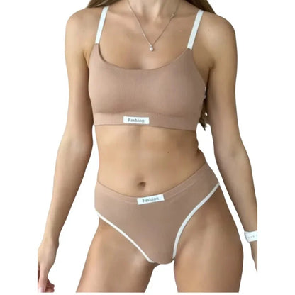 Women Seamless Bras Set Low Waist Panties Set - Empire P.E