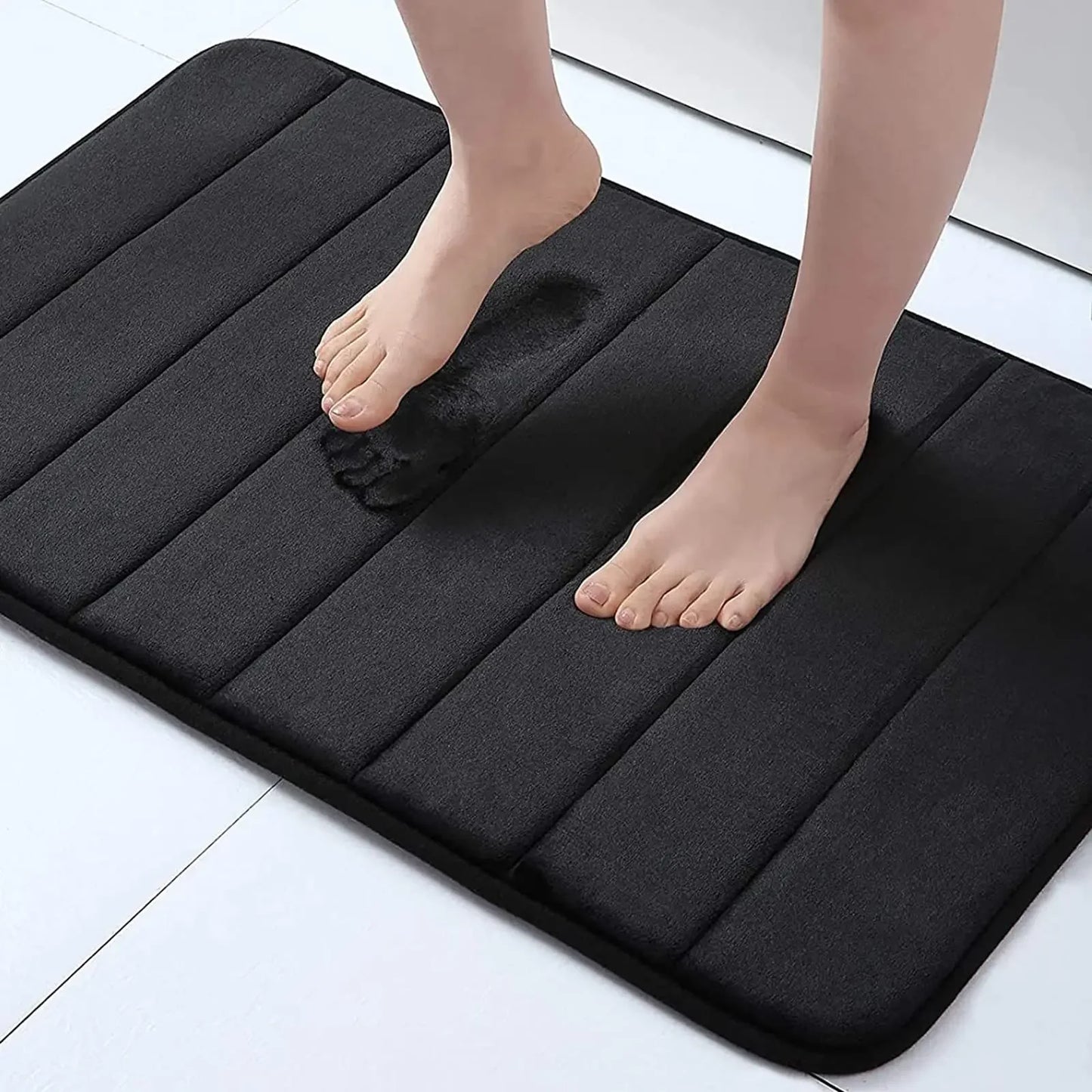 Memory Sponge Stripe Bathroom Non slip Washable Floor Mat - Empire P.E
