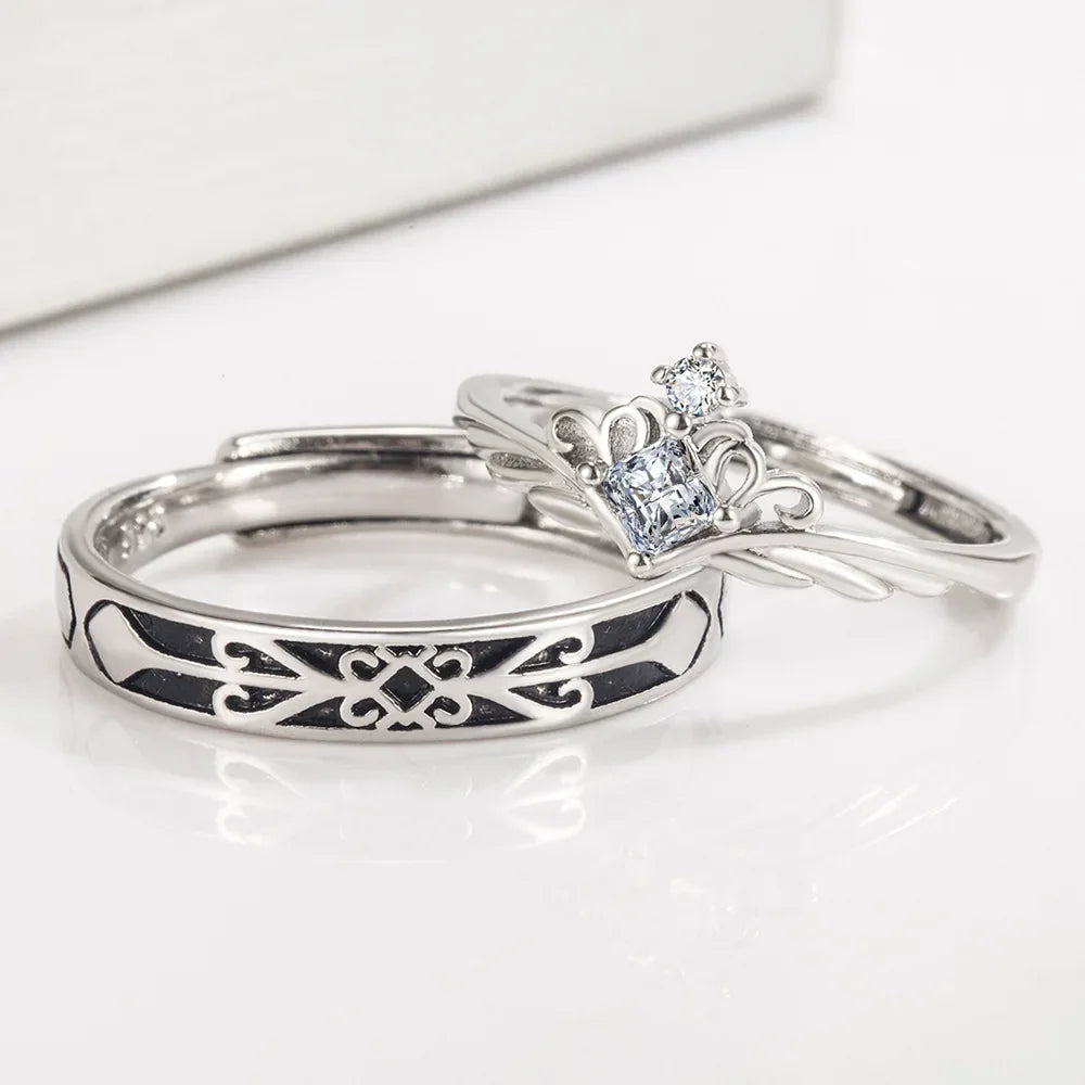 NEW 925 Sterling Silver Moissanite Diamond Couple Rings - Empire P.E