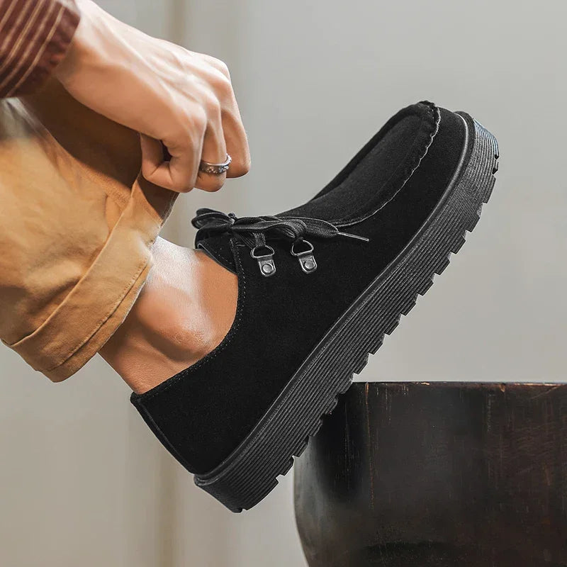 Men Casual Suede Leather Board Shoes