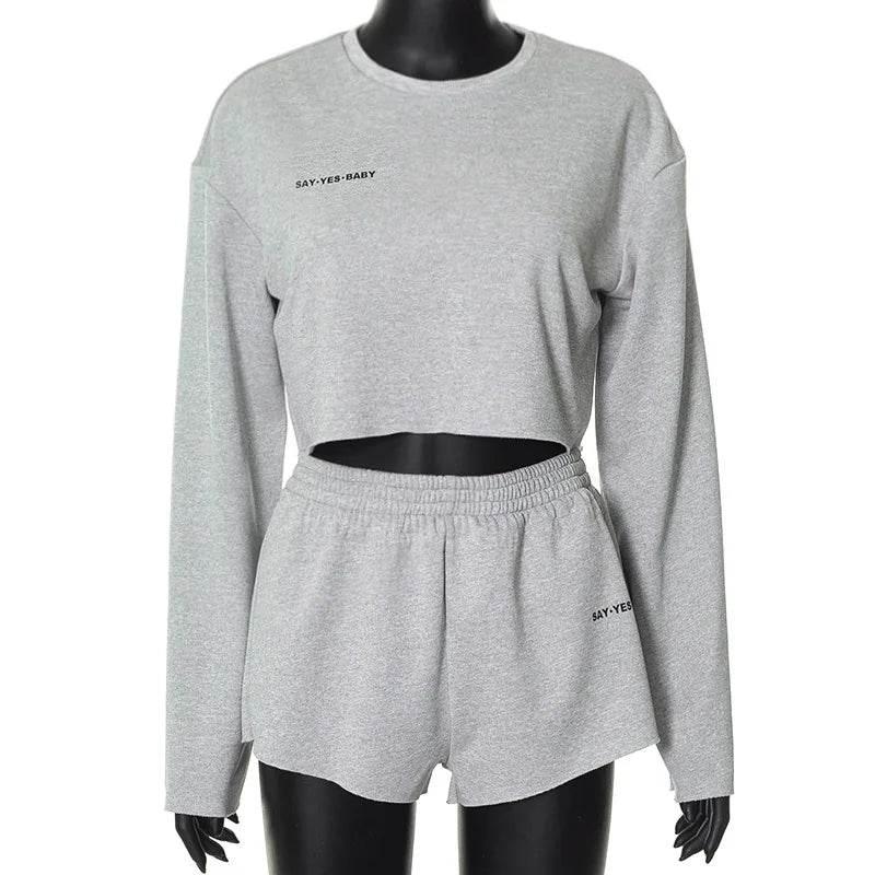 2025 New Sport Wear High Street Track Suits Sweatshirt Shorts Sets New Matching Sets 3 Pieces Set Women's Suits - Empire P.E