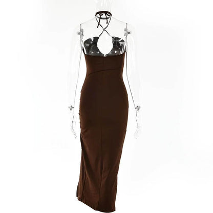 Sleeveless Sexy Female Midi Backless Dresses Slim Night Club Party Women's Dress Bodycon Vestidos Elegantes Para Mujer - Empire P.E