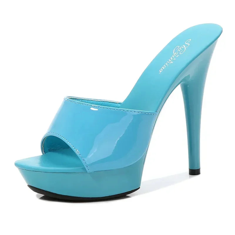 Sexy Fashion 13CM Slides Party Shoes for Woman - Empire P.E