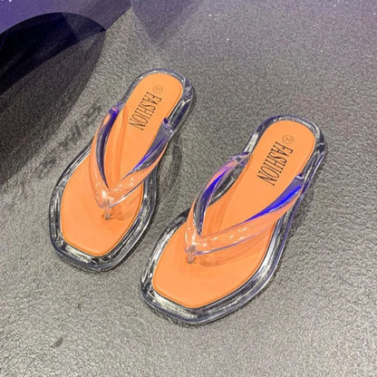 Fashion Transparent Flip Flops