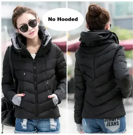 Women's Thicken Outerwear Solid Coats - Empire P.E