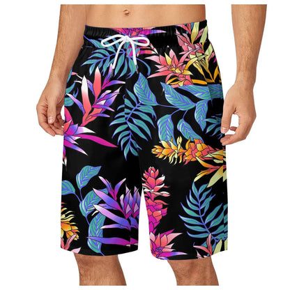 Men's Leaf Printed Sports Shorts