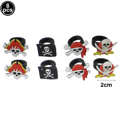 Pirate Party Decorations Dinner Plates Dessert Plates Cups Napkins Pirate Birthday Party Supplies for Kids Boys and Girls Party - Empire P.E