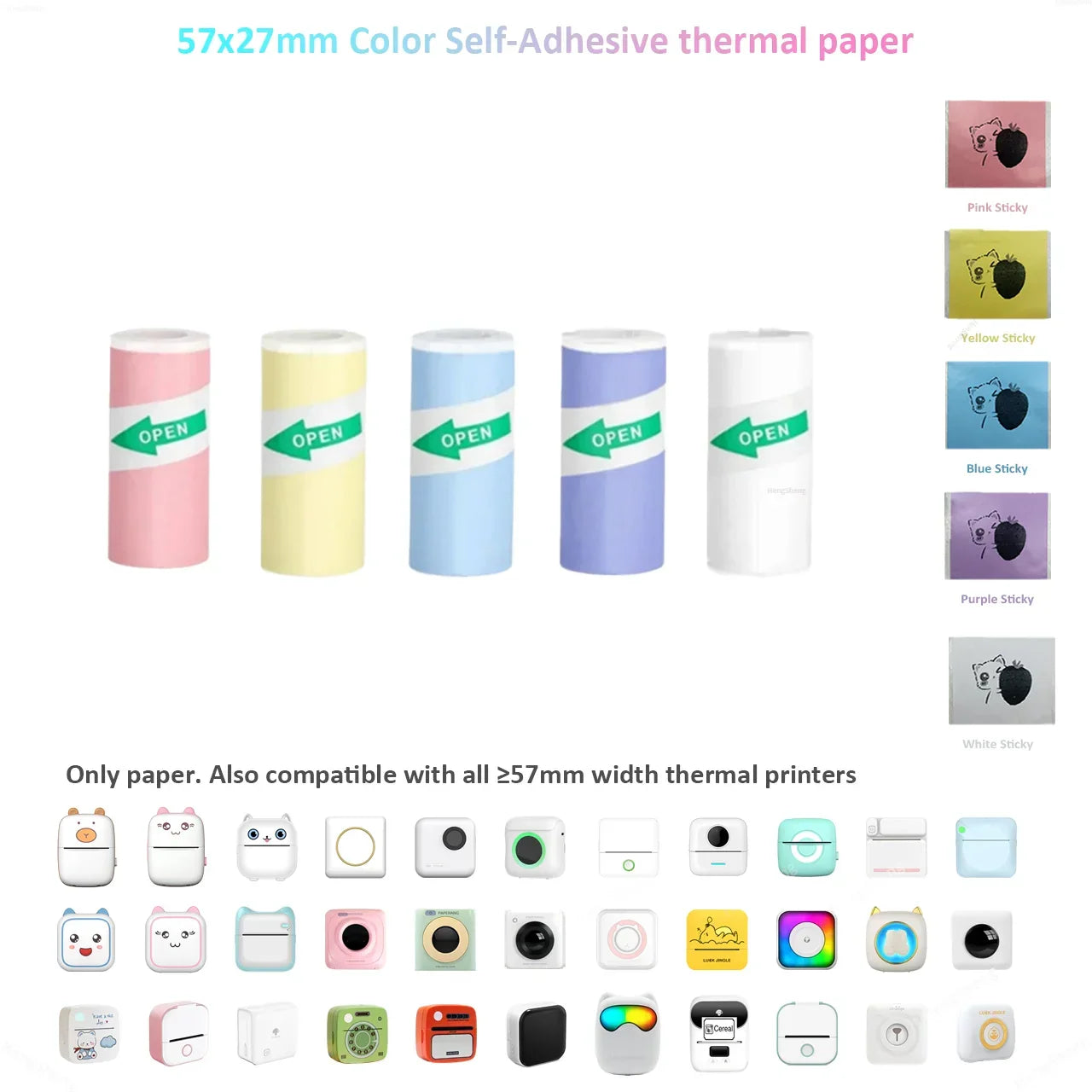 Rolls Of Self-Adhesive Paper Portable Thermal For Printer - Empire P.E