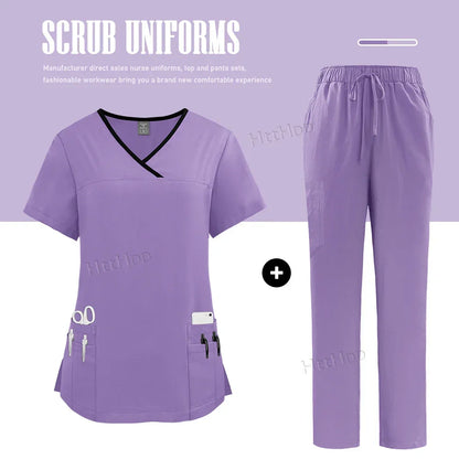 Nurse Uniform Healthcare Scrubs Set