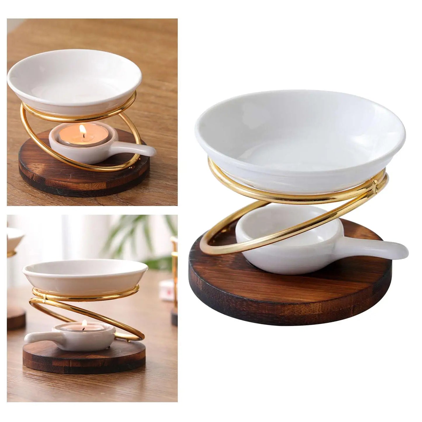 Aroma Oil Burner Wax Melt Burner with Candle Spoon