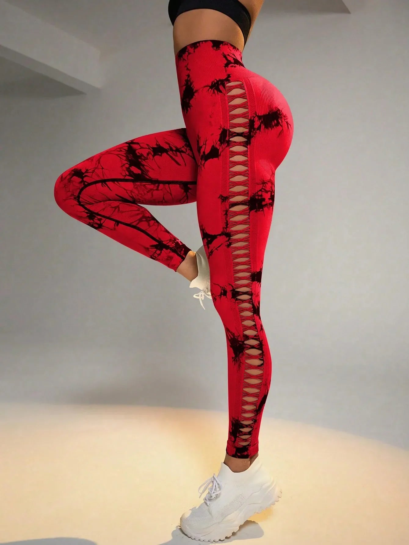 Tie Dye Seamless Leggings for Women High Waist Yoga Pants