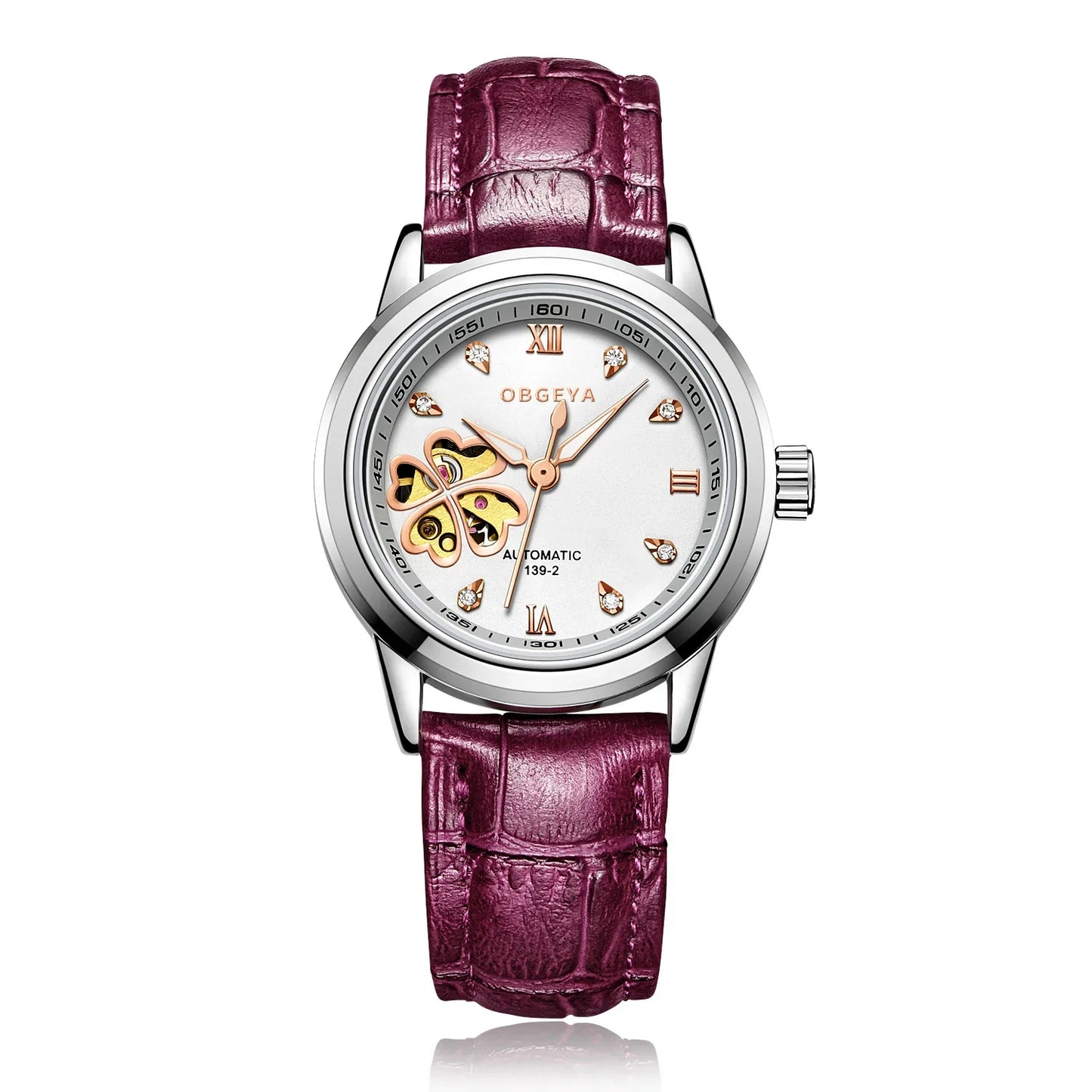 Women's Leather Mechanical  WristWatches
