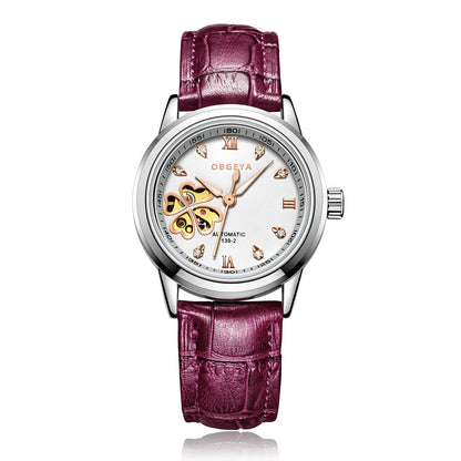 Women's Leather Mechanical  WristWatches