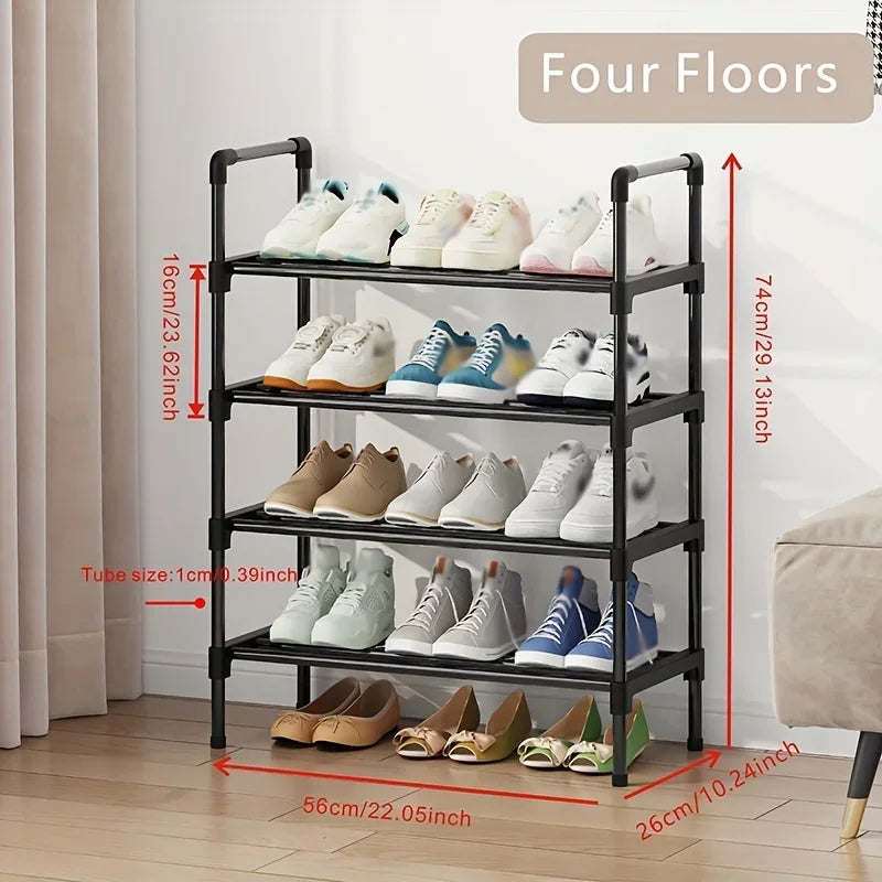 Multi-Tier Metal Shoe Rack Stackable Organizer
