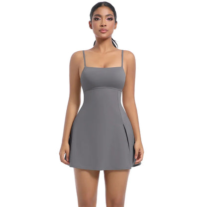 Women Yoga Tennis Skirts Gym Golf Running Sports Fitness Jumpsuit Skirt Sports Overalls Fitness Suits Gym Tracksuit Dance Skirt - Empire P.E