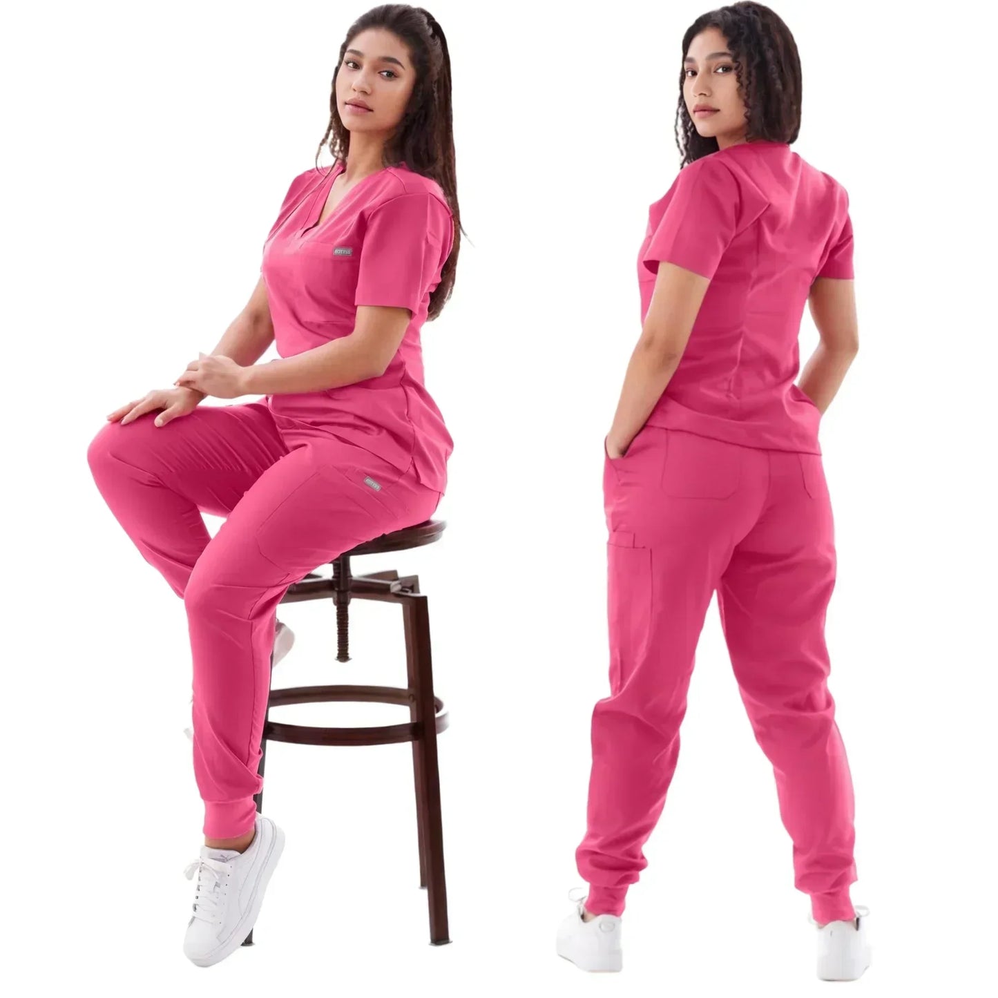 Multicolour Jogger Suit Nurse Scrubs Set
