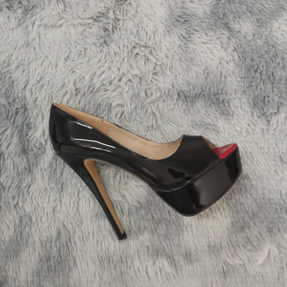 Women Pumps Sexy Platform Peep Toe 14cm - Empire P.E
