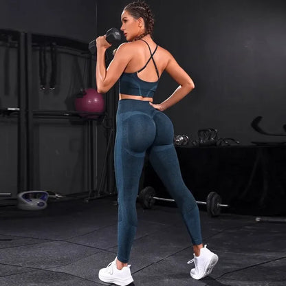2 Pieces Women's Tracksuit Seamless Yoga Set - Empire P.E