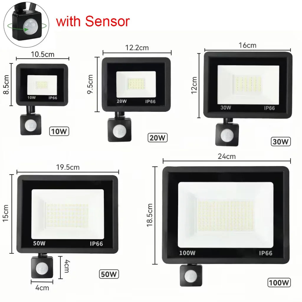 LED FloodLight PIR Motion Sensor Outdoor Led Spotlight - Empire P.E
