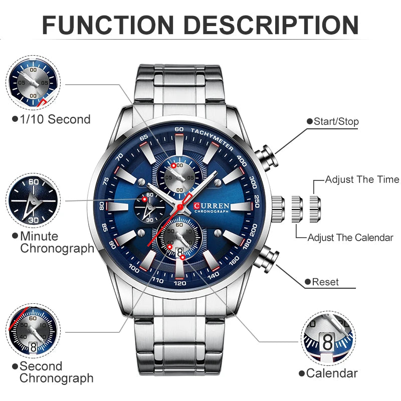 Men Top Luxury Quartz Wrist Watches - Empire P.E