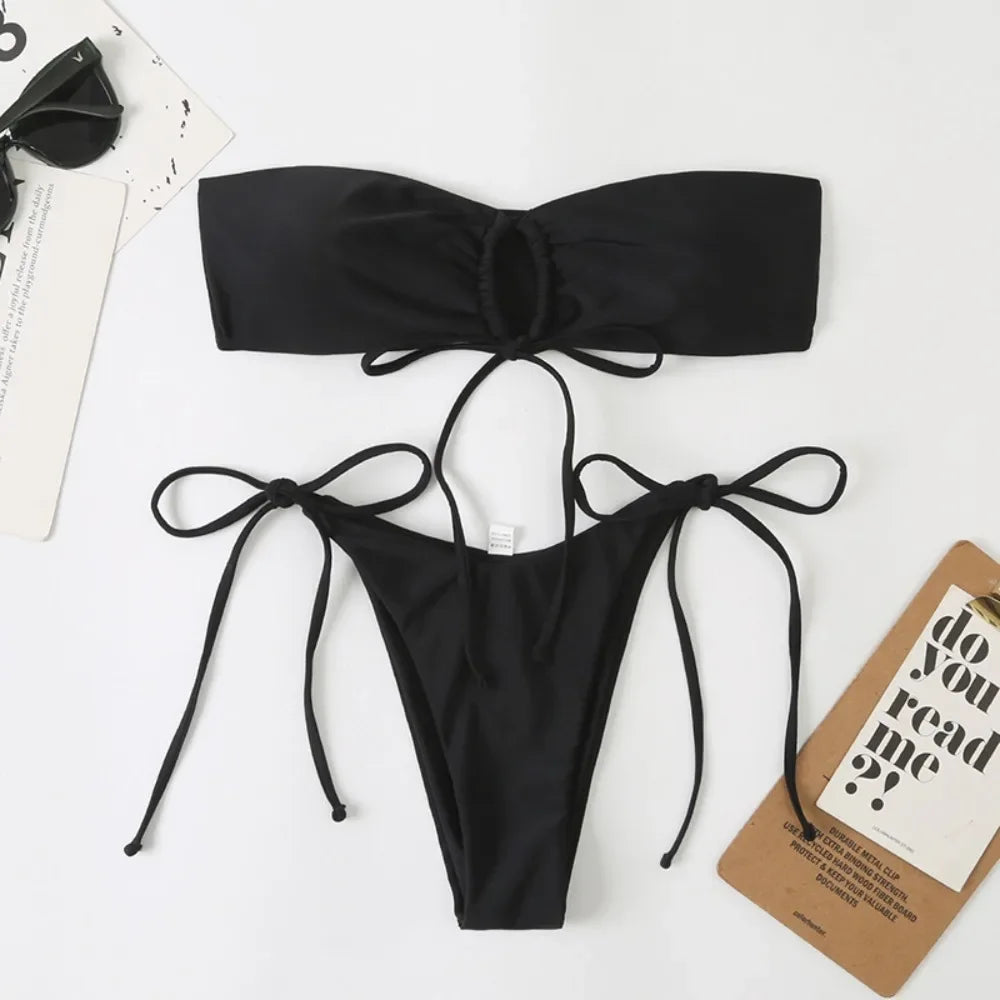Vacation Low Waist Two Piece Sexy Bikini Set - Empire P.E