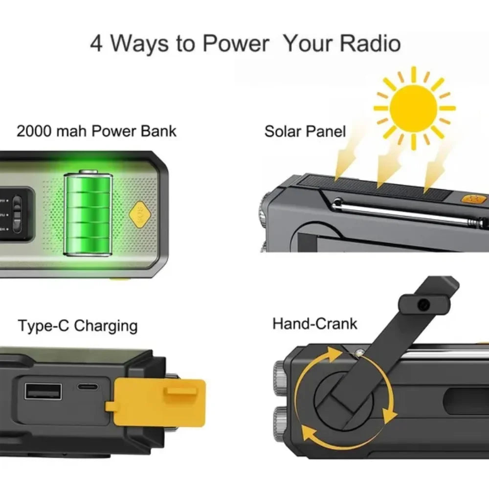 Weather Radio Emergency Multifunctional Radio FM AM WB Hand Crank - Empire P.E