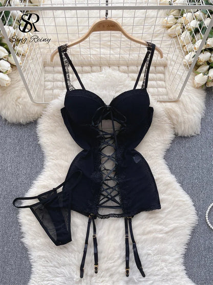 Strap Lace Up Porn Sensual Underwear Suits - Empire P.E