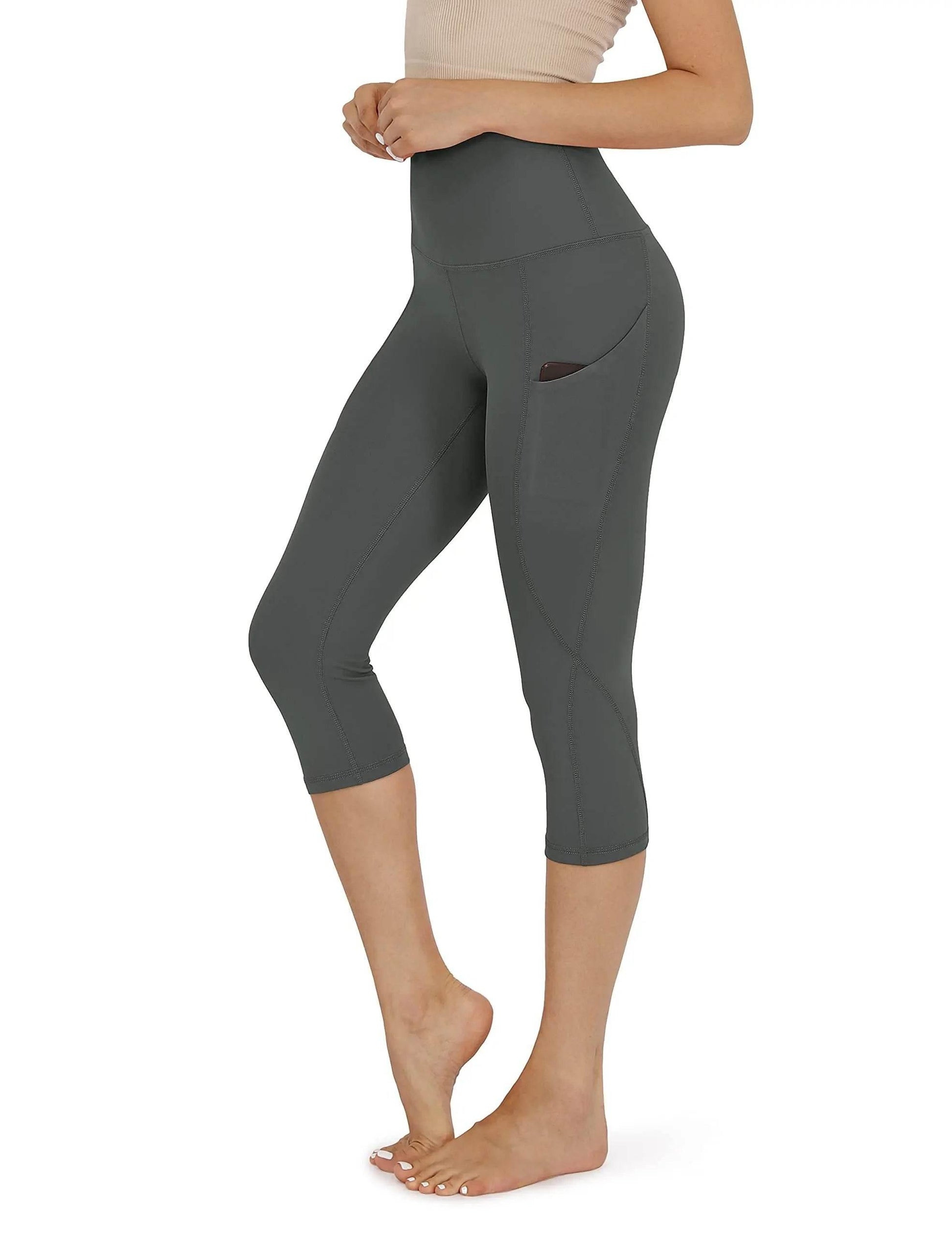 High Waisted Yoga Pants for Women with Pockets Capri Leggings for Women Workout Leggings for Women Yoga Capris - Empire P.E