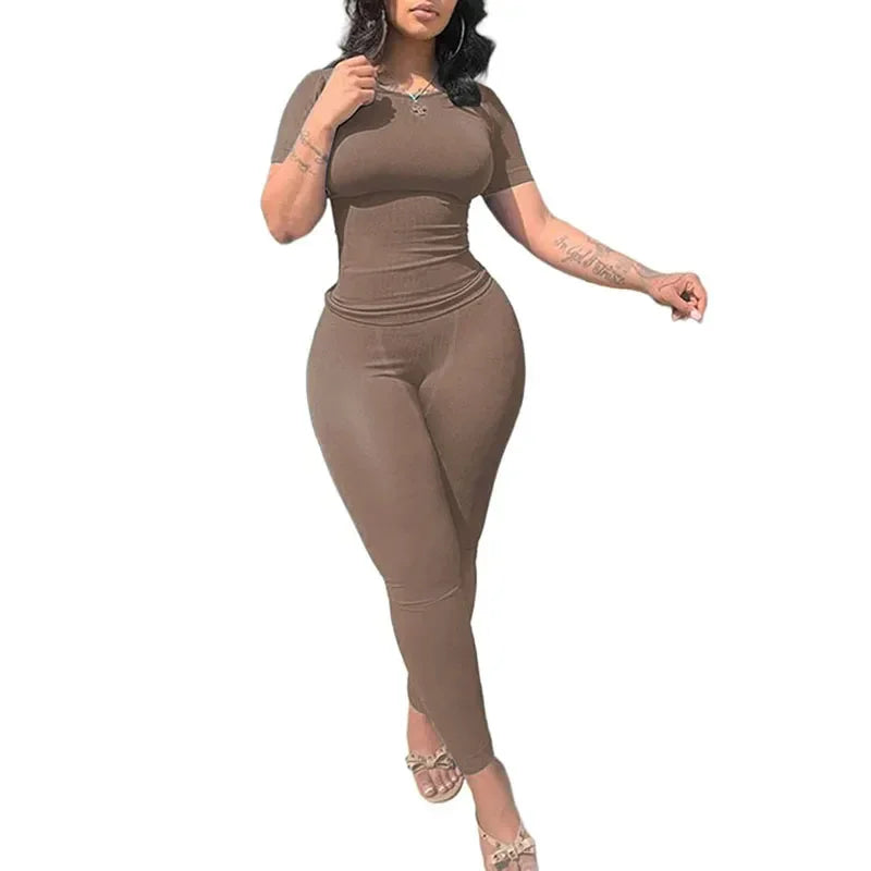 Lounge Wear Ribbed Casual 2 Piece - Empire P.E
