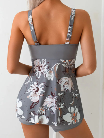 2025 New Patchwork Printed Tankini Set