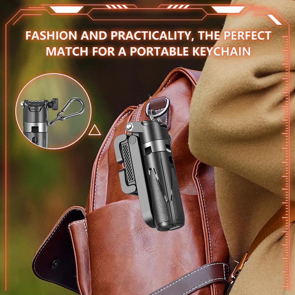 2025 New Handheld Selfie Stick Tripod Stand Foldable Phone Holder With Bluetooth Remote Portable Keychain for iPhone Smartphone - Empire P.E