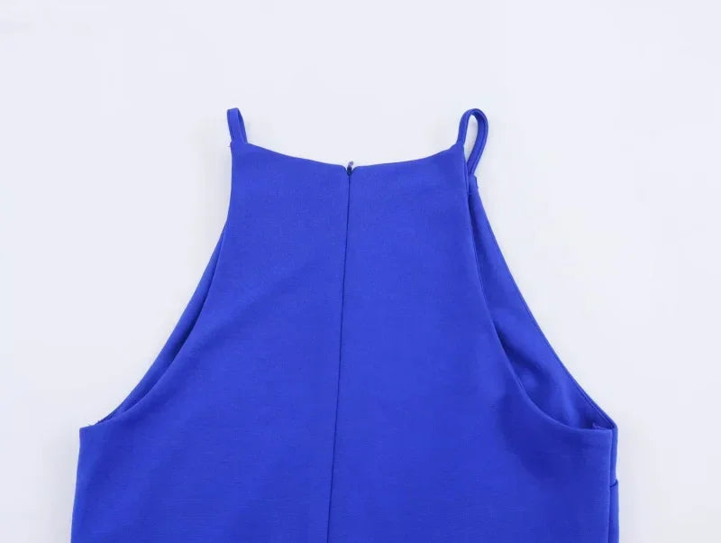 Interlock halter Dress 2024 TRAF's new sexy sleeveless - Empire P.E