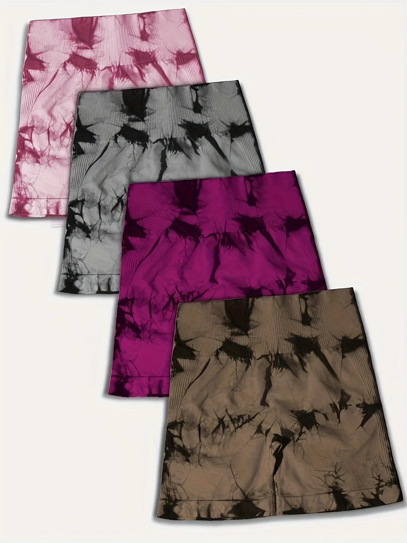 4 Pack High Waist Women's Sports Shorts